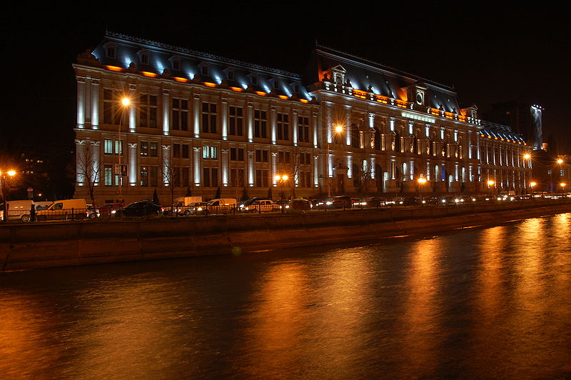 The Palace of Justice from Bucharest viewed across the Dambovita river